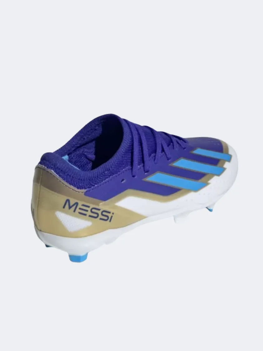 Adidas X Crazyfast League Kids Football Shoes Blue/Burst/White Wide-fit kids' shoes outdoor activity shoes
