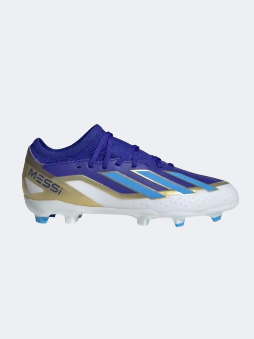 Orange Adidas X Crazyfast League Kids Football Shoes Blue/Burst/White