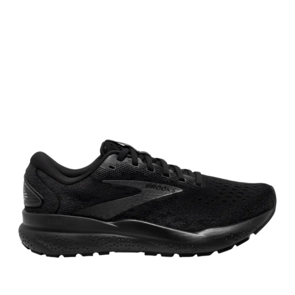 Brooks Women's Ghost 16 Running Shoes AW24 Black/Black/Ebony pom - pom - decorated running shoes