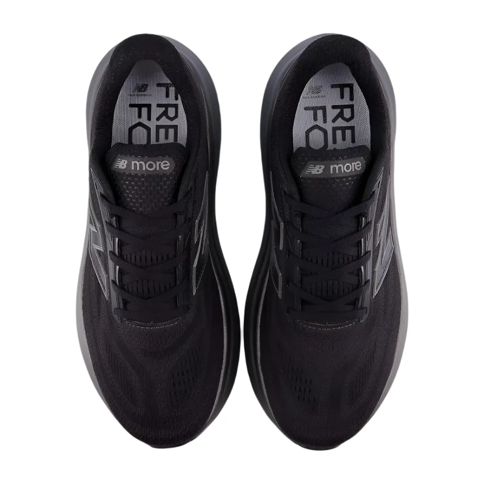 New Balance Men's Fresh Foam X More v6 Running Shoes in Black/Castlerock/Black Metallic AW25 rubber - sole shoes fabric upper shoes