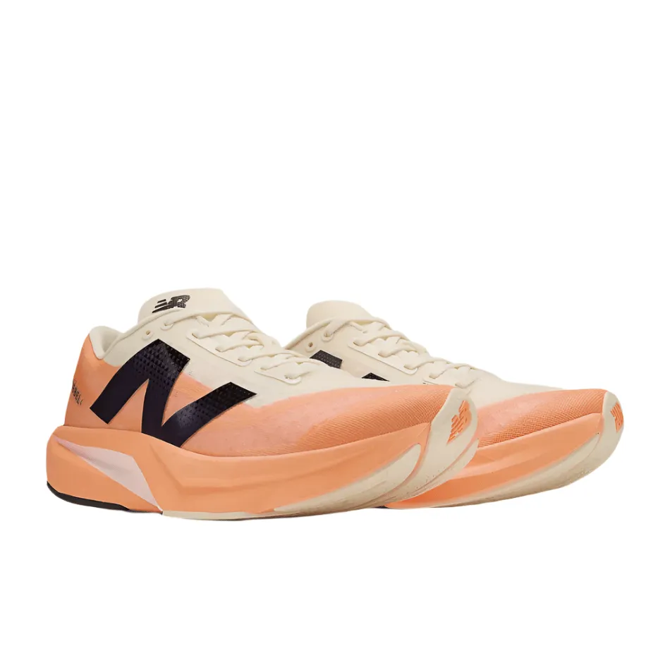 New Balance Men's FuelCell Rebel V4 Running Shoes in Hot Mango/Angora/Black SS25 cross-training quick-drying