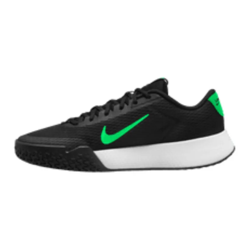 Nike Court Vapor Lite 2 Men Hard Court Tennis Shoes - Black/Poison Green-White Shock Absorbing
