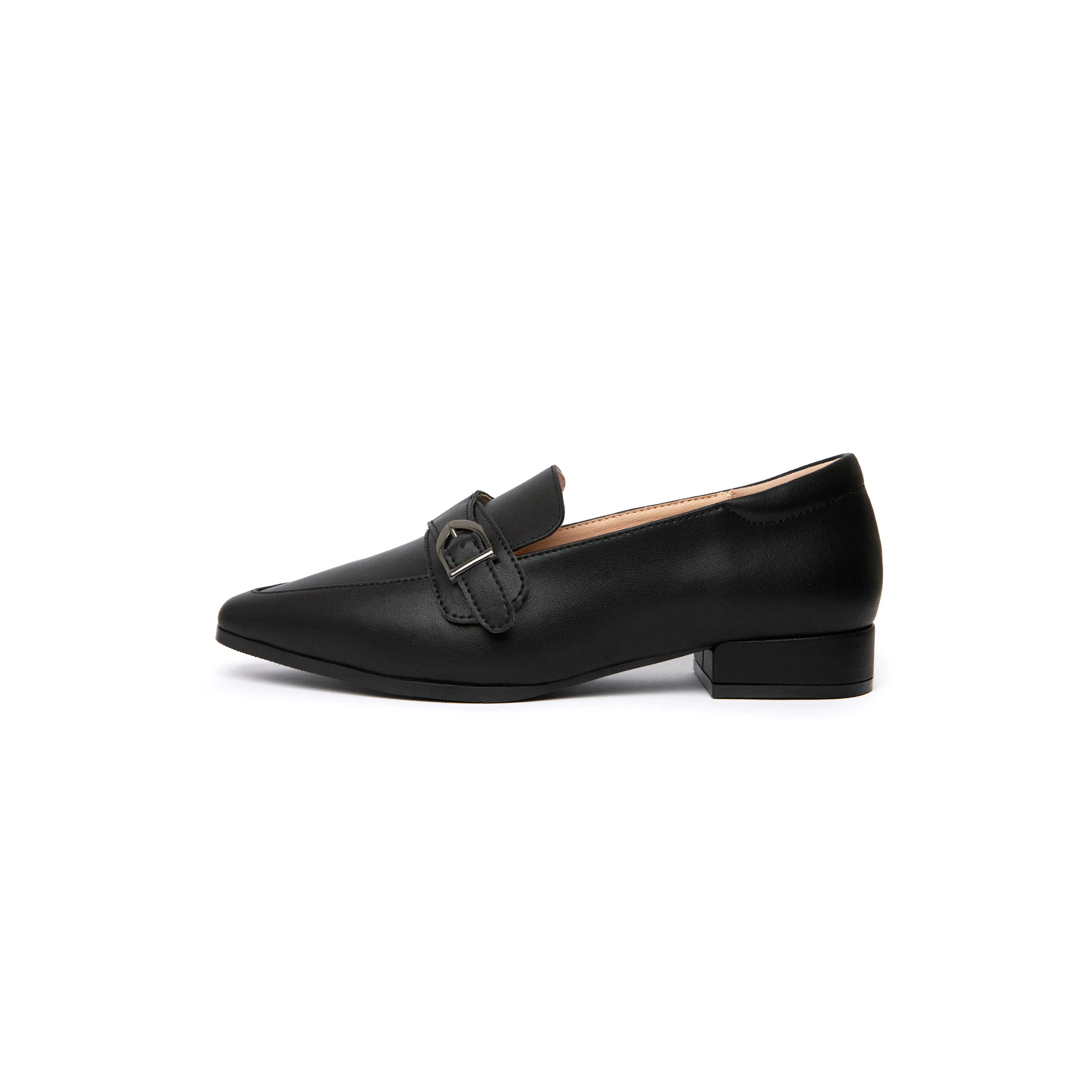 Ground Power Kristy Buckle Loafers - Black ( BLK )