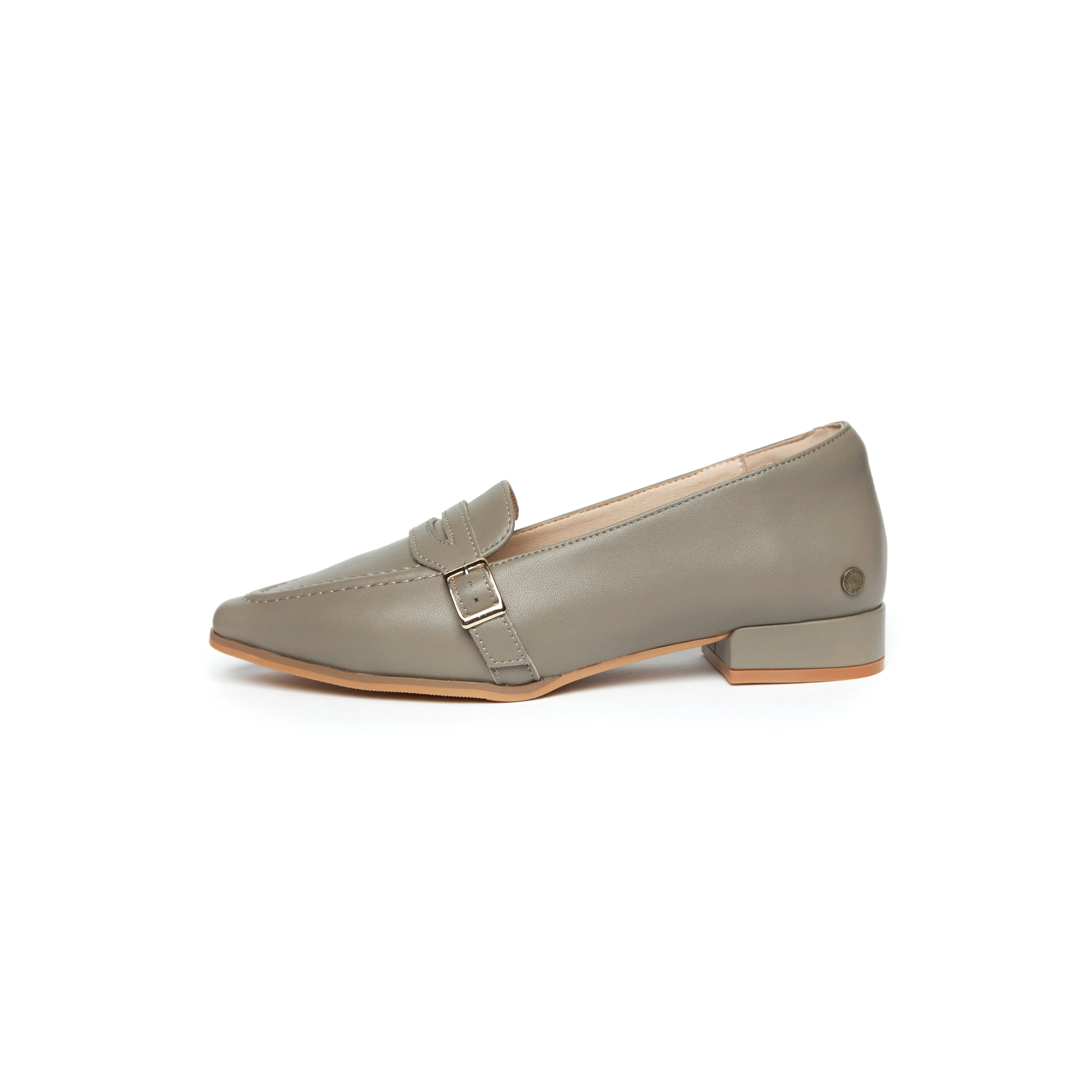 Casual Style Party Ease Klassic Buckle Loafers - Tan (TAN)