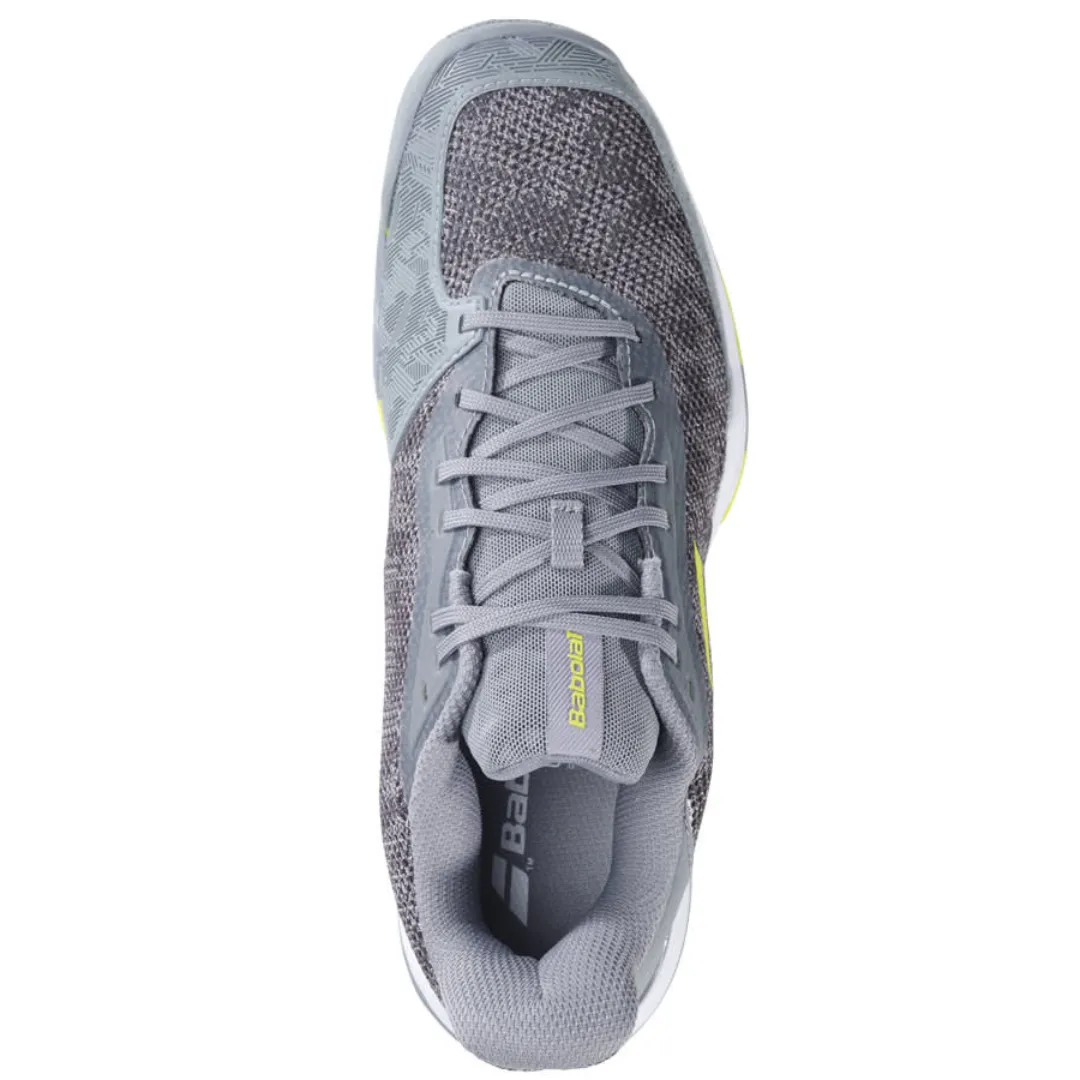 Babolat Jet Tere Clay Men Tennis Shoes - Grey/Aero Leather Upper Casual Design