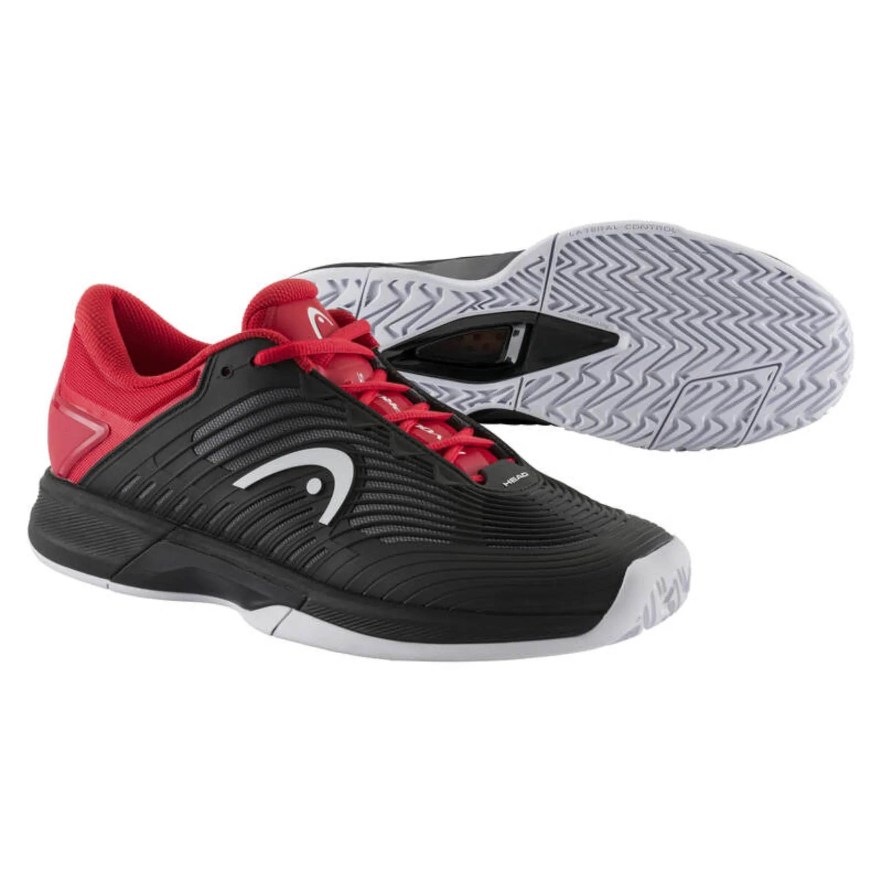 Head Revolt Pro 4.5 Men Tennis Shoes - Black/Red Street Fit quick dry