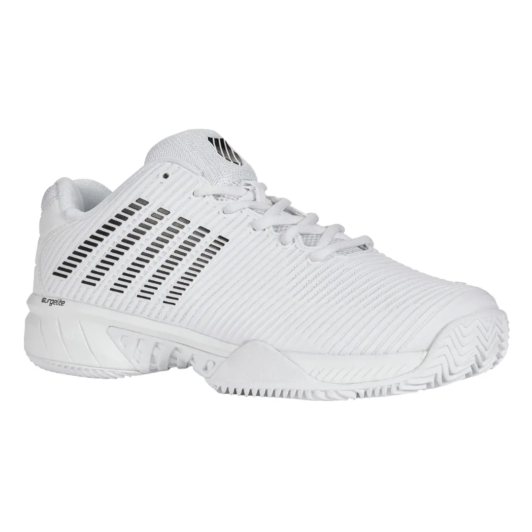 K Swiss Hypercourt Express 2 HB Men Tennis Shoes - White/Black Agility Drill