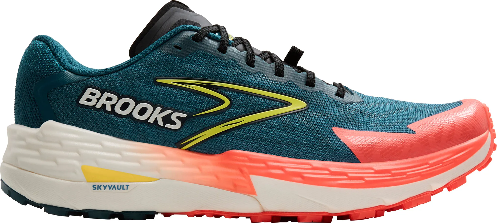 Toe Freedom Brooks Catamount 4 Mens Trail Running Shoes - Blue