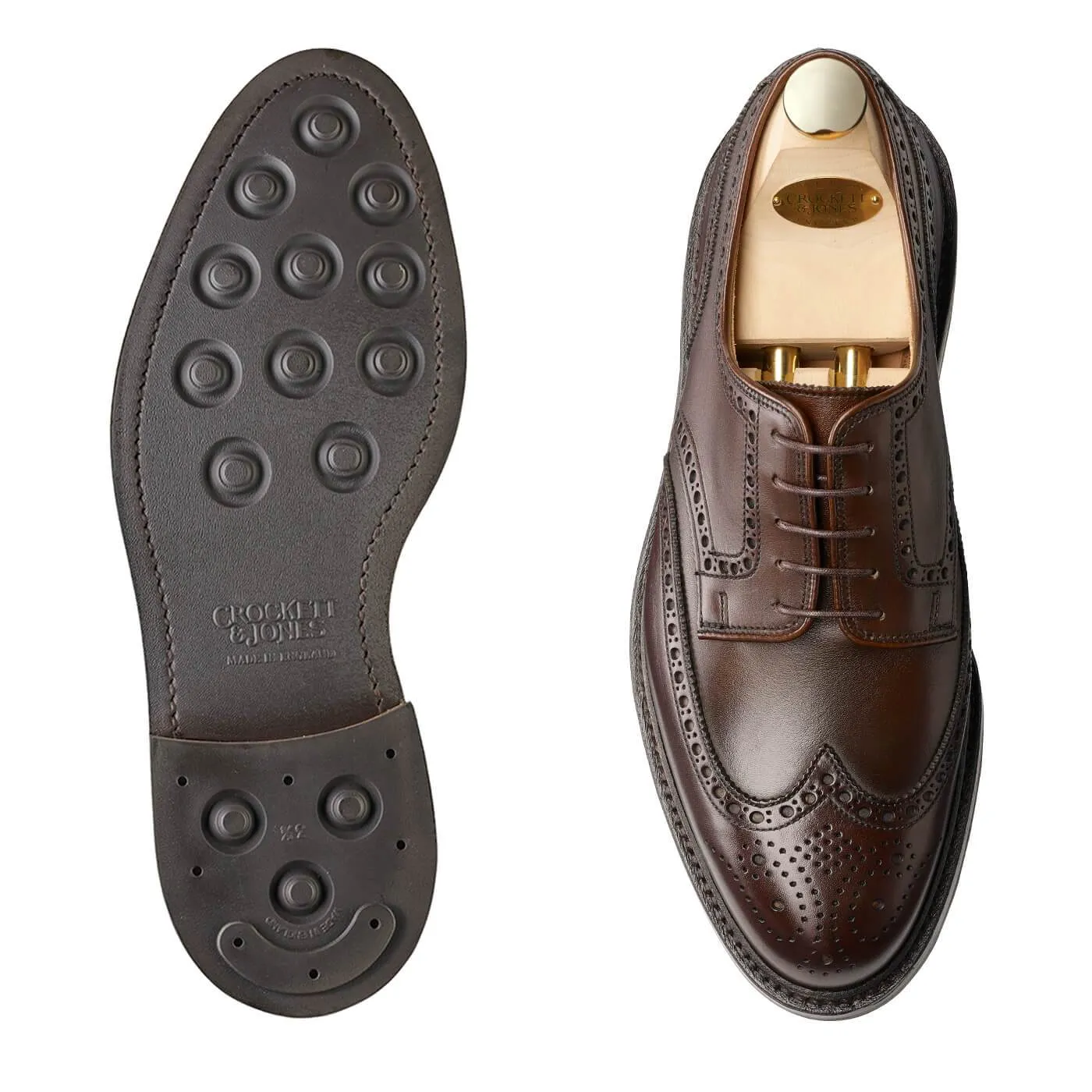 Solid Sole Pembroke Dark Brown Wax Calf