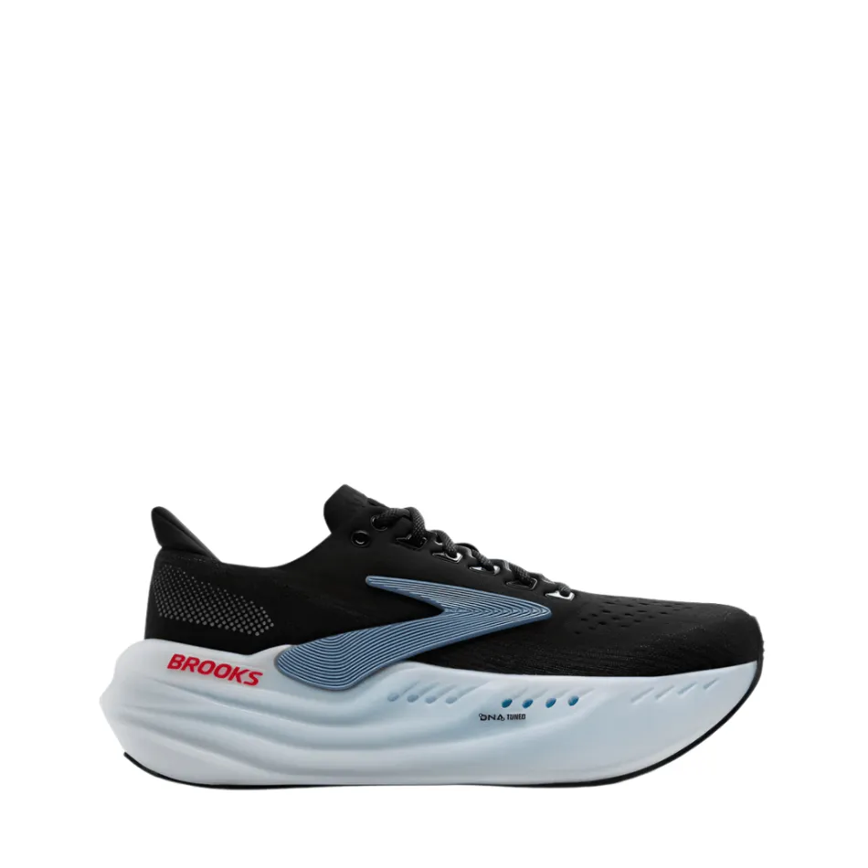 white shoes running speed training Brooks Men's Glycerin Max Running Shoes in Black/Ebony/Winter Sky SS25