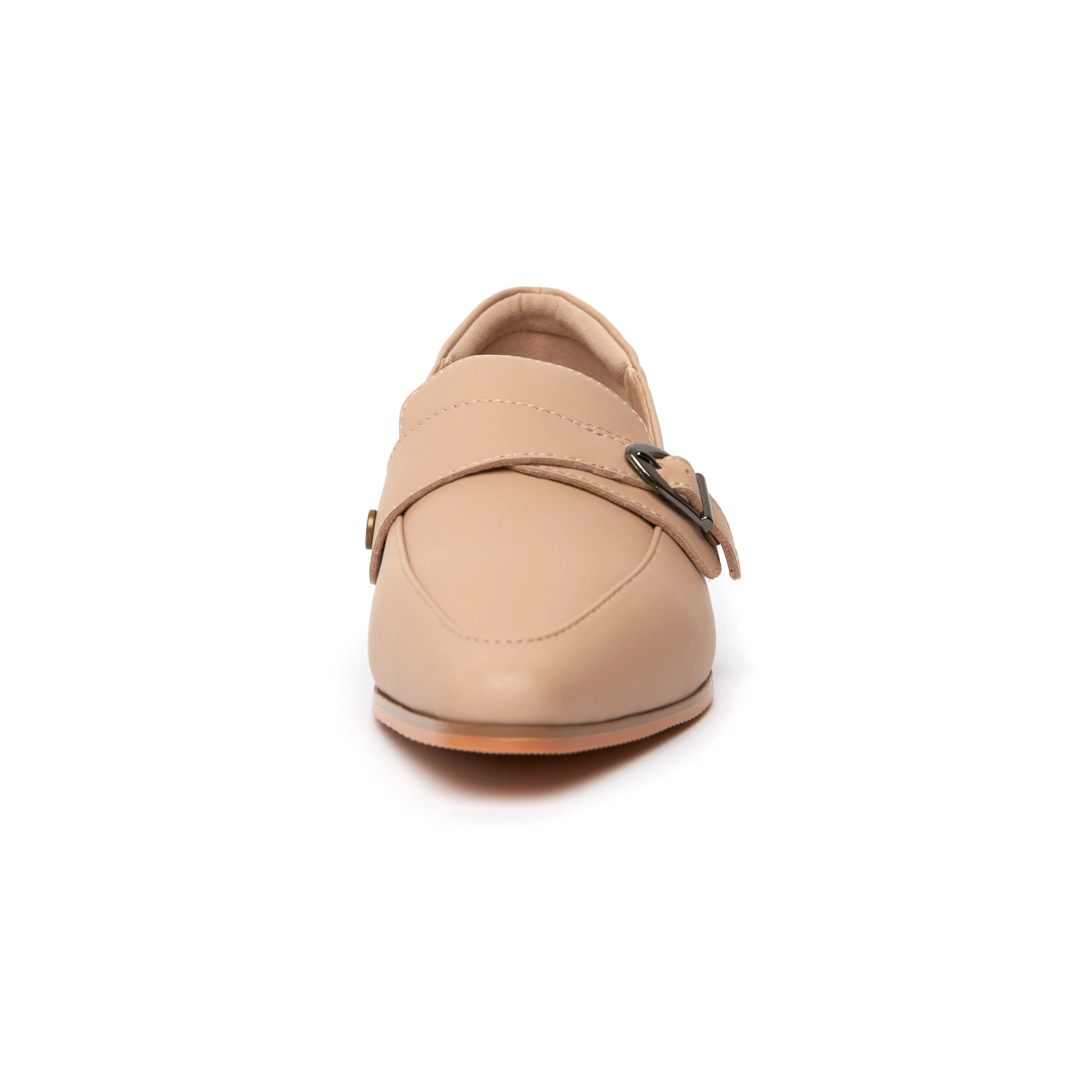 Kristy Buckle Loafers - Nude ( BEIN ) Travel Shoes