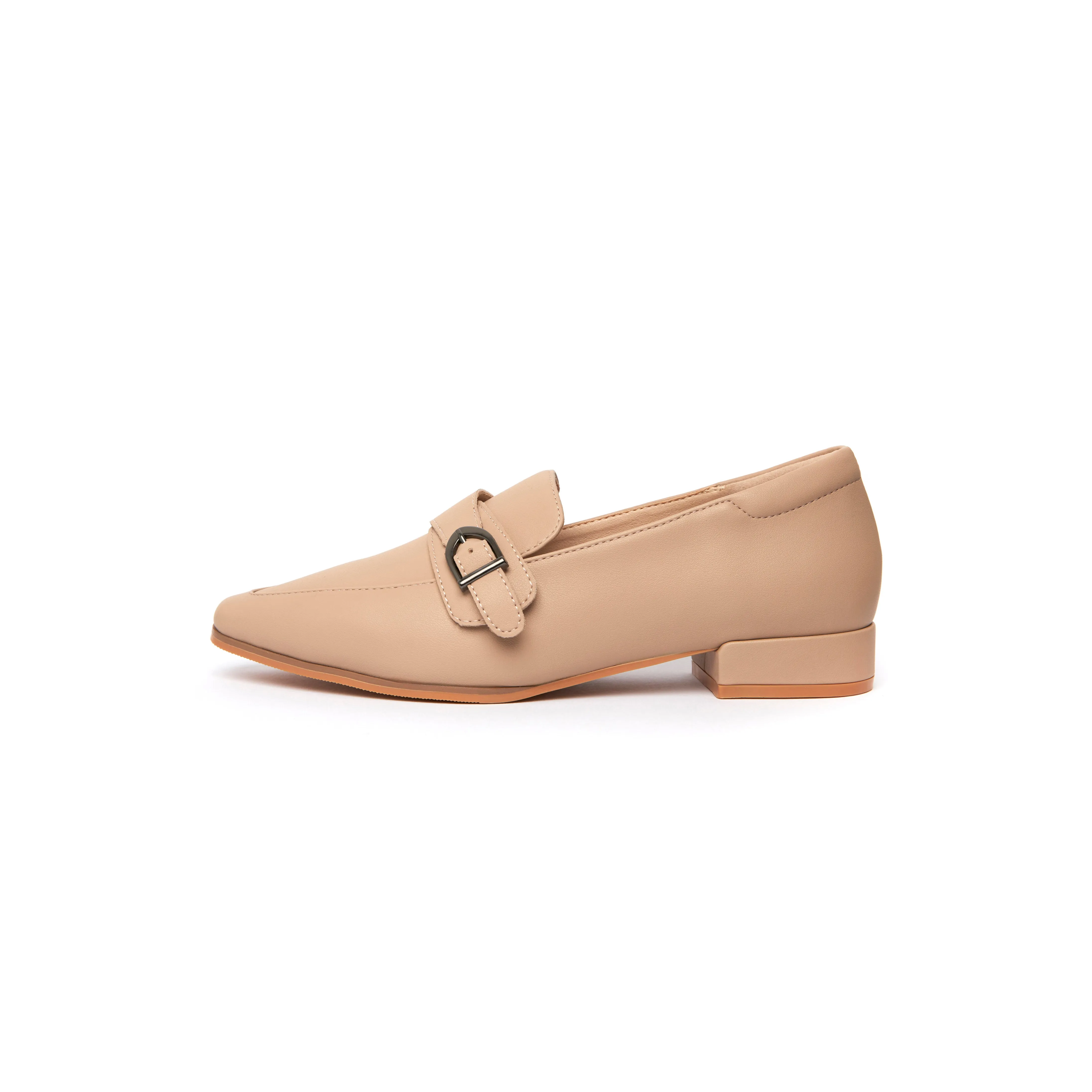 Heel Grip Kristy Buckle Loafers - Nude ( BEIN )