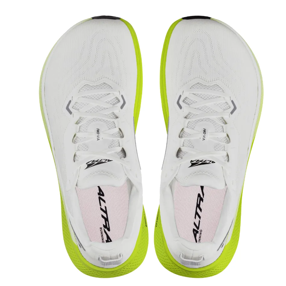 City Streets Adult - runner Altra Men's FWD Via Running Shoes in White/Lime AW25