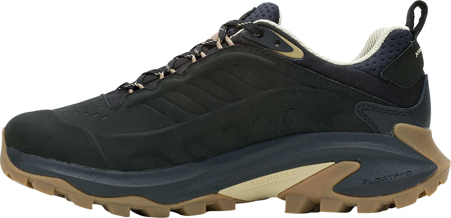 Flexibility Boost Merrell Moab Speed 2 Leather Waterproof Womens Walking Shoes - Black