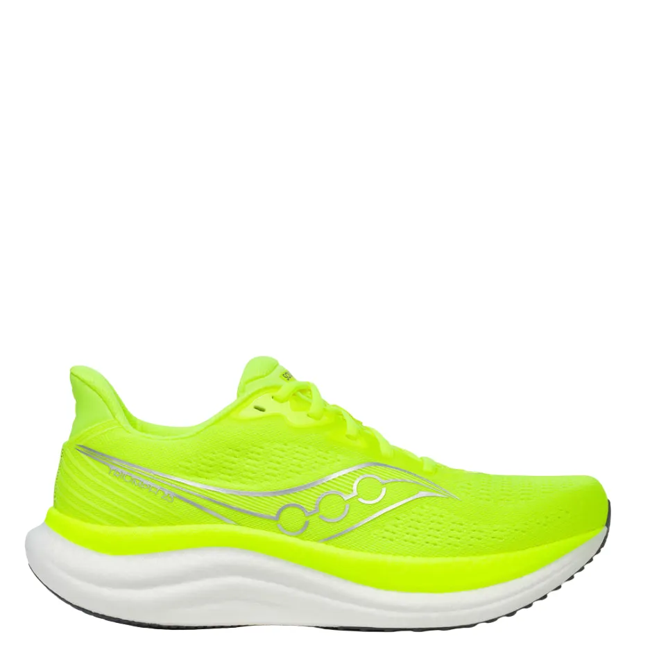Saucony Men's Triumph 23 Running Shoes in Citron - Online Exclusive logo - strapped shoes