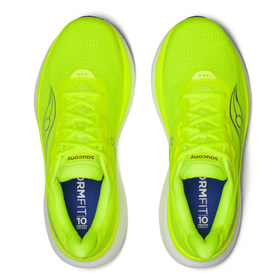thin insole shoes charm - decorated running wear Saucony Men's Triumph 23 Running Shoes in Citron - Online Exclusive