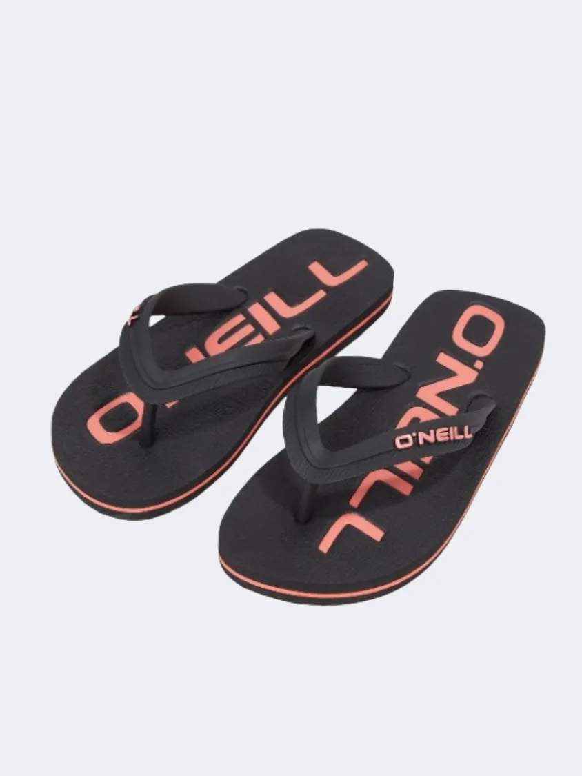 ONeill Profile Logo Boys Beach Sandals Black Out Airy Design