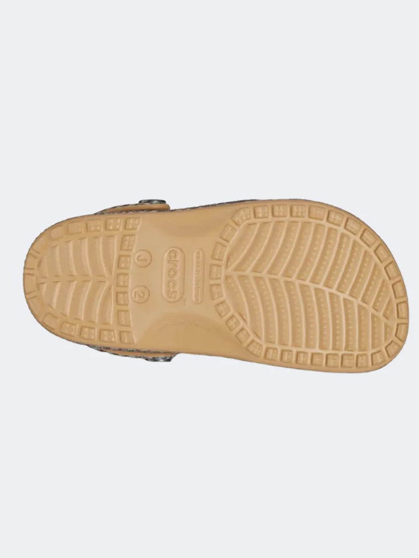 Crocs Classic Tweed Clog Kids-Unisex Lifestyle Slippers Wheat Moist Guard Ocean Walk