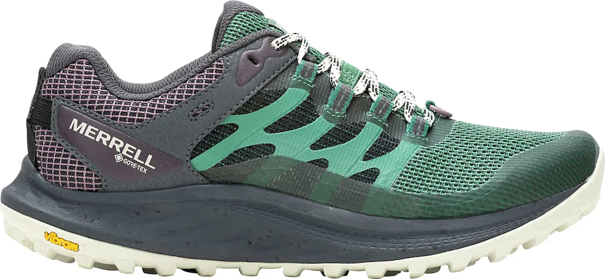 Rapid Move Lift Support Merrell Antora 3 GORE-TEX Womens Trail Running Shoes - Green
