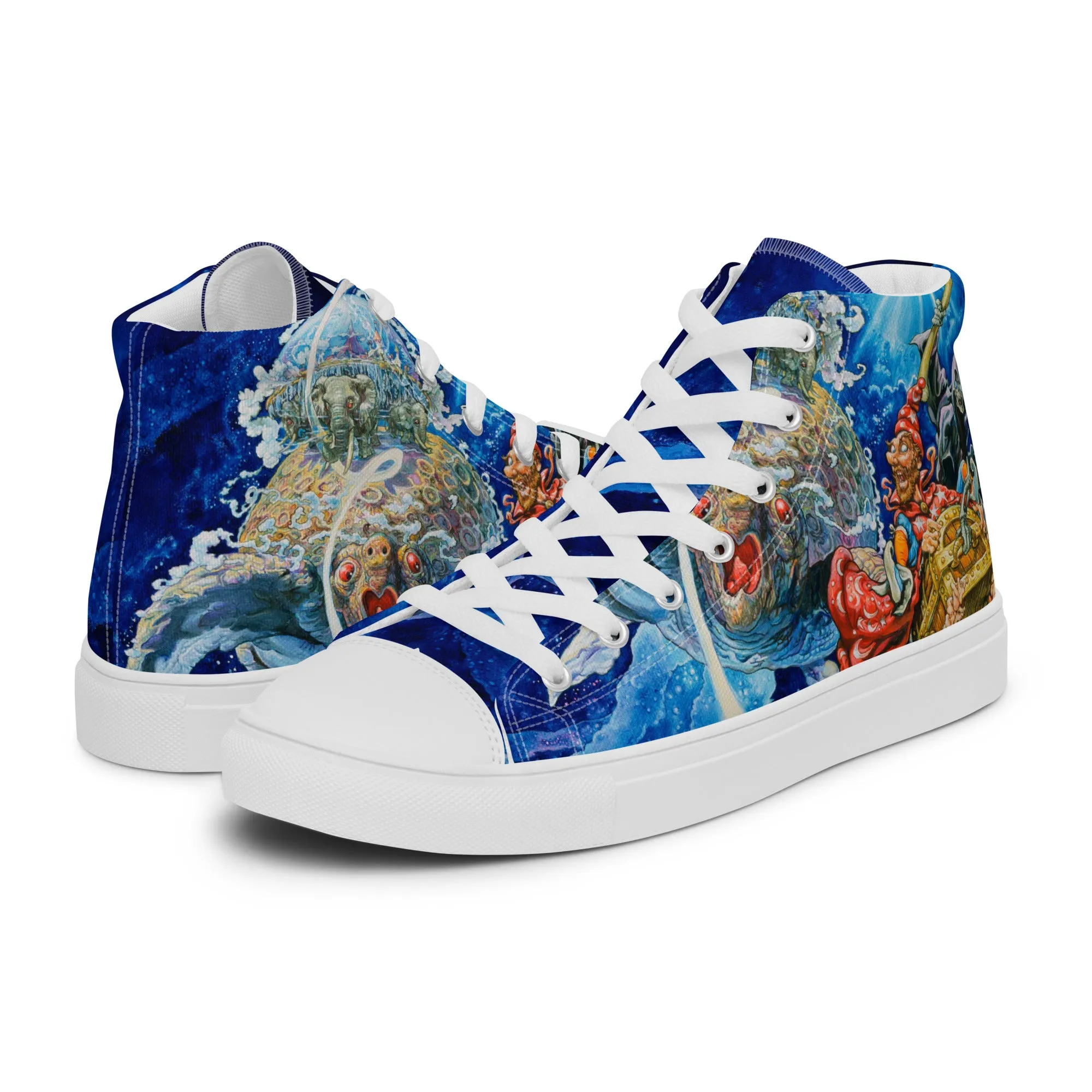 Discworld III Women??s High Top Canvas Shoes - Free Shipping! *US SIZES SHOWN! USE CHART! Noon Walk Comfort arch