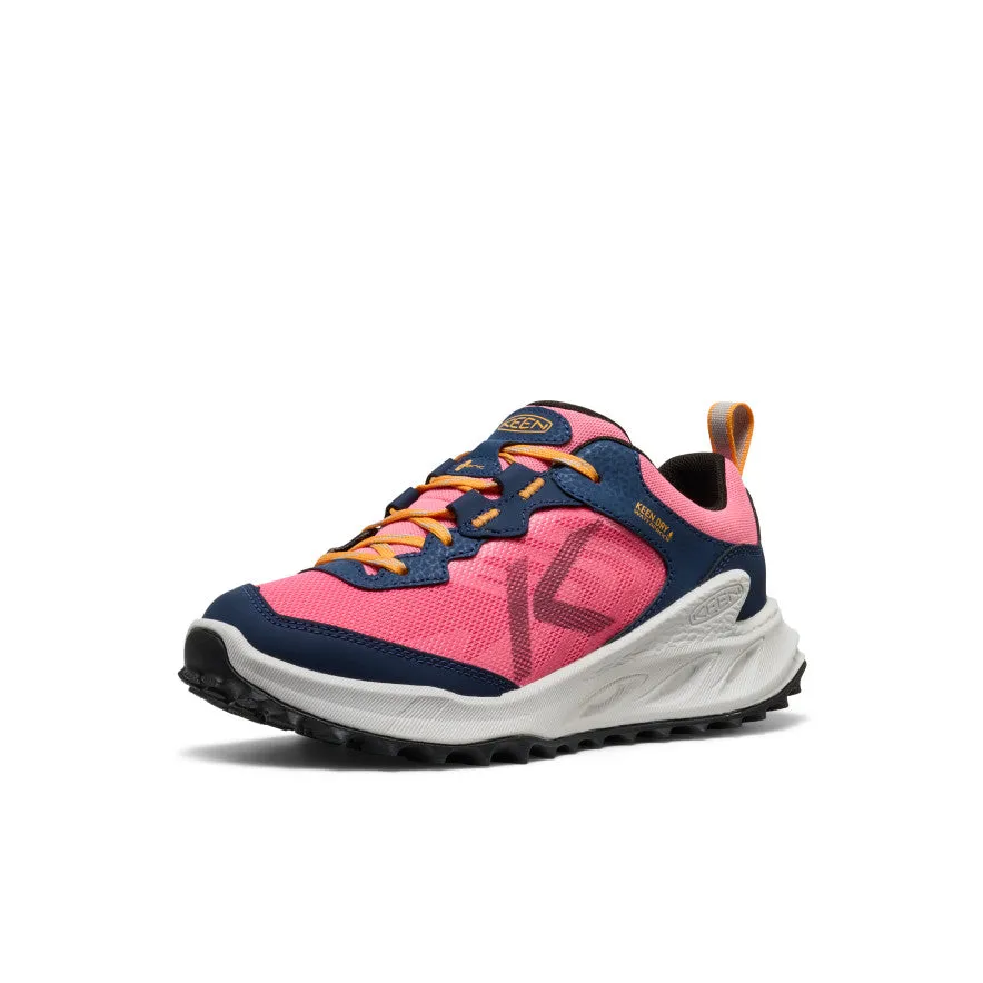 Precision fit Big Kids' Zionic Waterproof Shoe  |  Naval Academy/Pink Lemonade