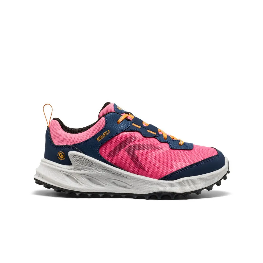 Midfoot containment system promotes stability Big Kids' Zionic Waterproof Shoe  |  Naval Academy/Pink Lemonade
