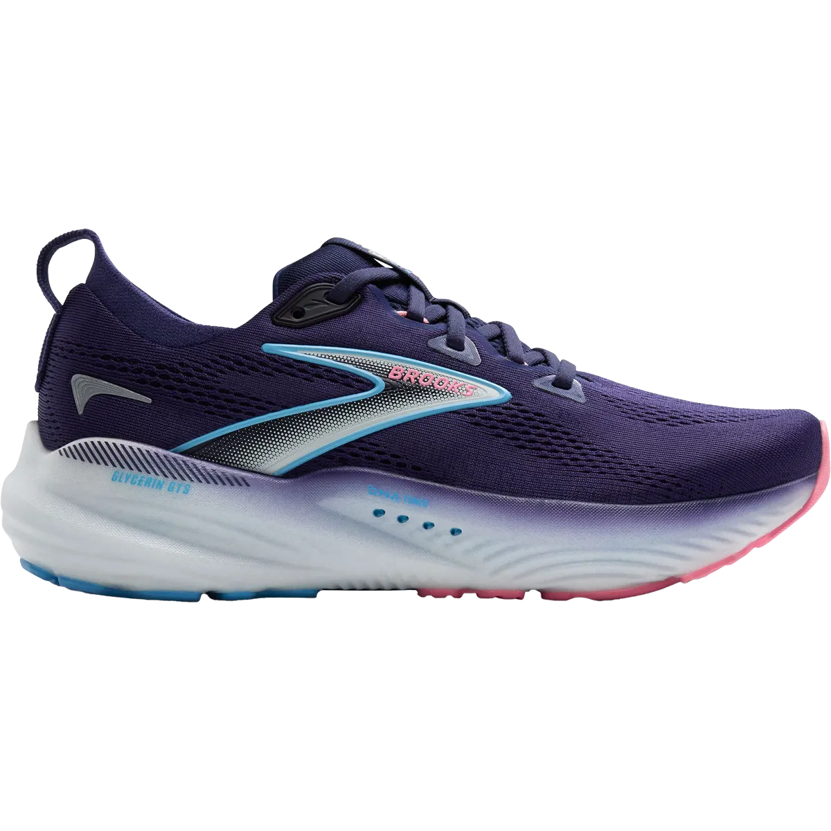Women's Glycerin GTS 22 running with a rubber outsole