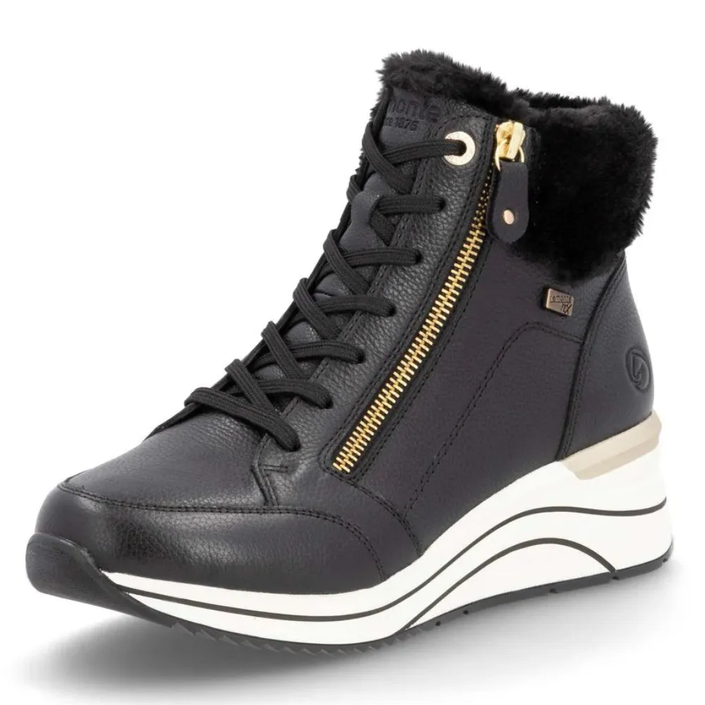Remonte D0T77 Eleni Black Boot (Women's) Travel Boots Smooth