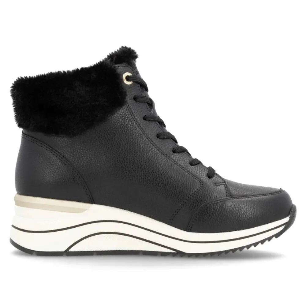 Remonte D0T77 Eleni Black Boot (Women's) Windproof Style Ice Adventure Boots