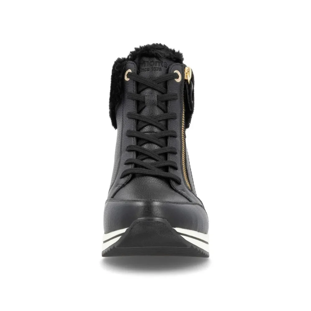 Arctic Winter Boots Snow Gear Remonte D0T77 Eleni Black Boot (Women's)