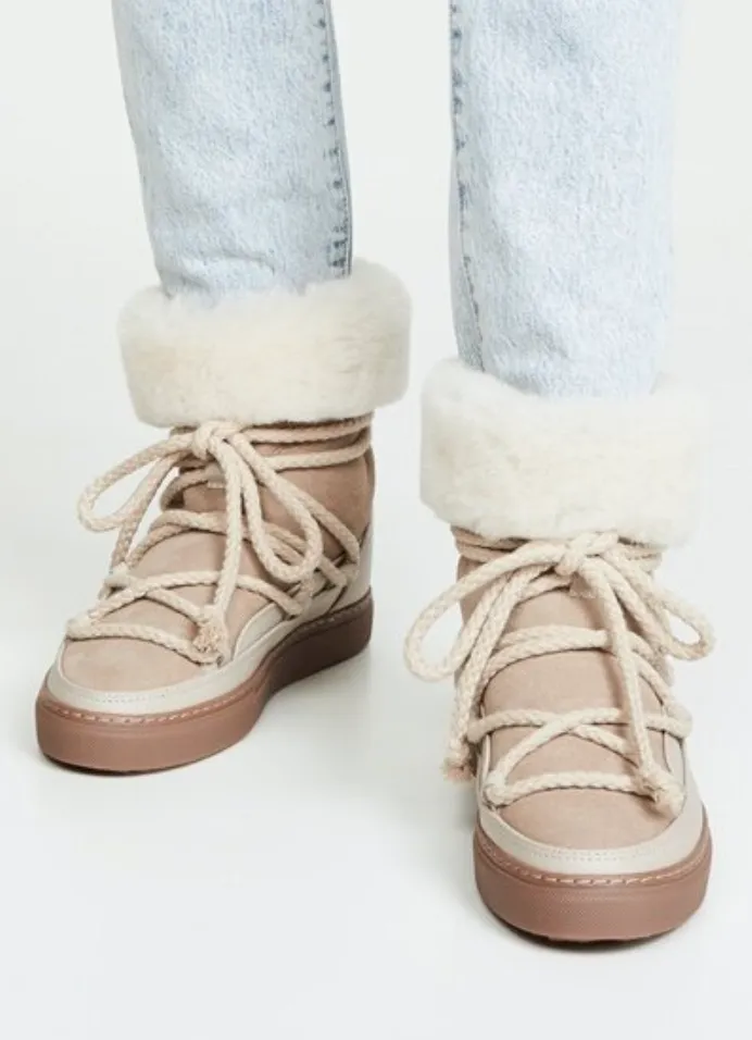 Winter Hiking Gear Mountain Adventure Boots INUIKII Sneaker Classic High Beige Boots