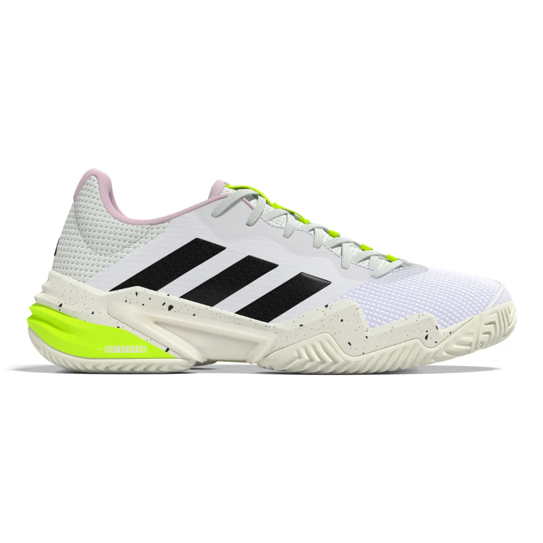 Mobility Gear Adidas Barricade 13 Women Tennis Shoes - White/Black/Jade