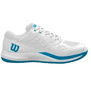 Wilson RUSH PRO ACE OZ Tennis Shoes - White/White/ Atomic Blue Grippy Outsole Support frame