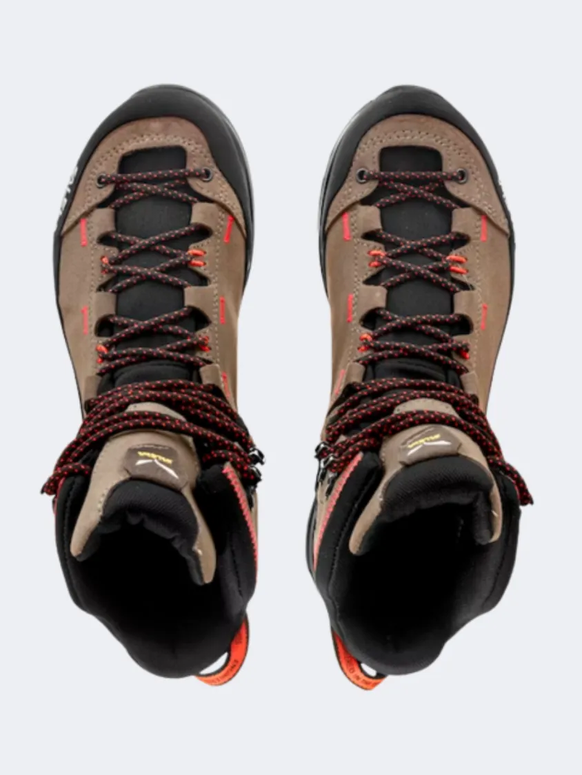 Salewa Mountain Trainer 2 Women Hiking Boots Brown Bungee/Black Easy To Clean Comfort Trekking Gear