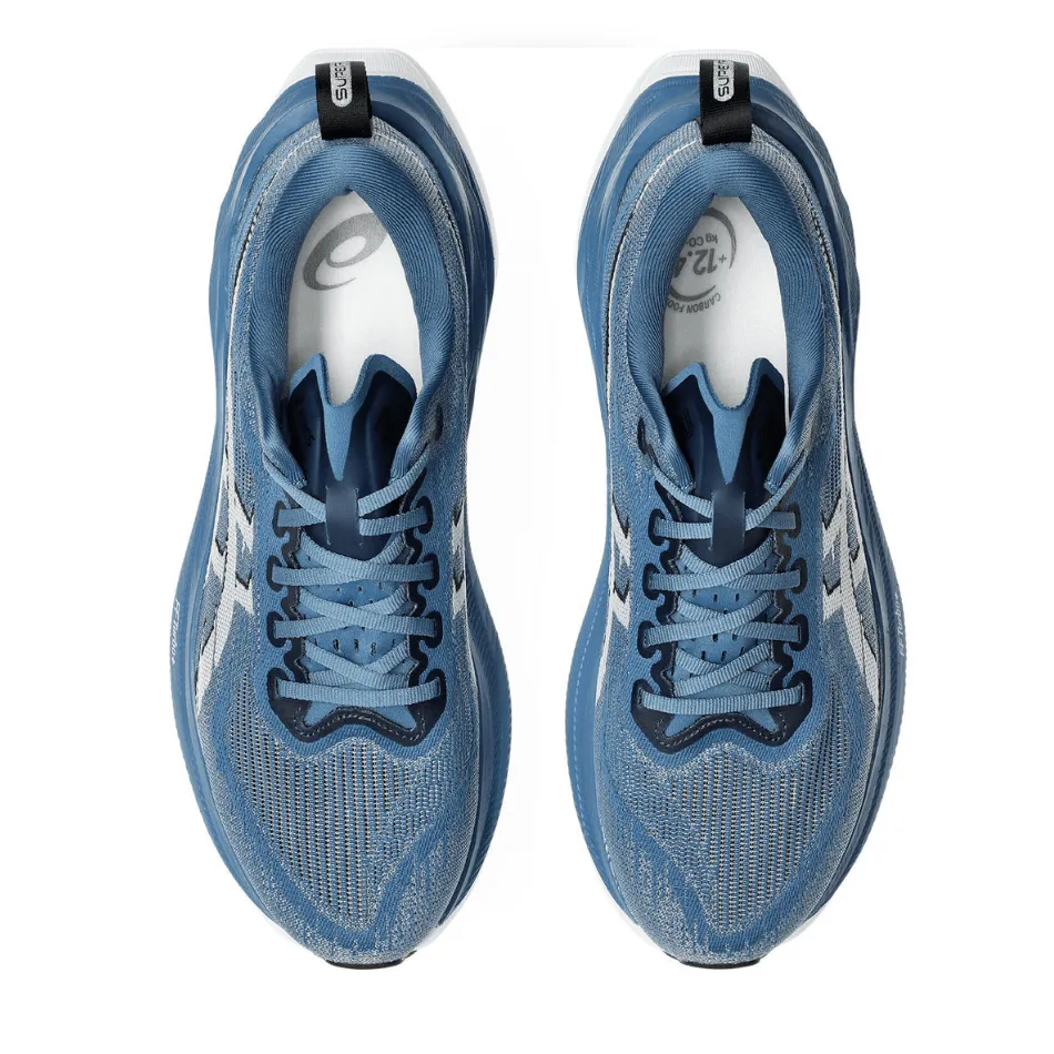 carbon - fiber - feature shoes beginner - friendly shoes ASICS Unisex Superblast 2 Running Shoes in Winter Sea/White AW25