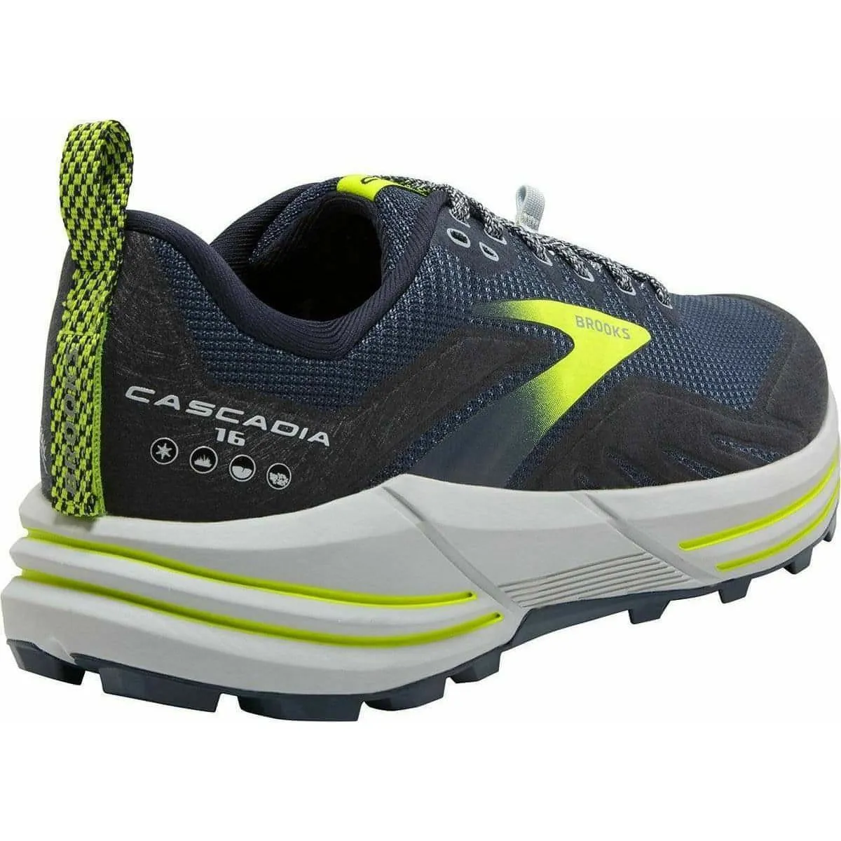 Quick Stability Brooks Cascadia 16 Mens Trail Running Shoes - Grey