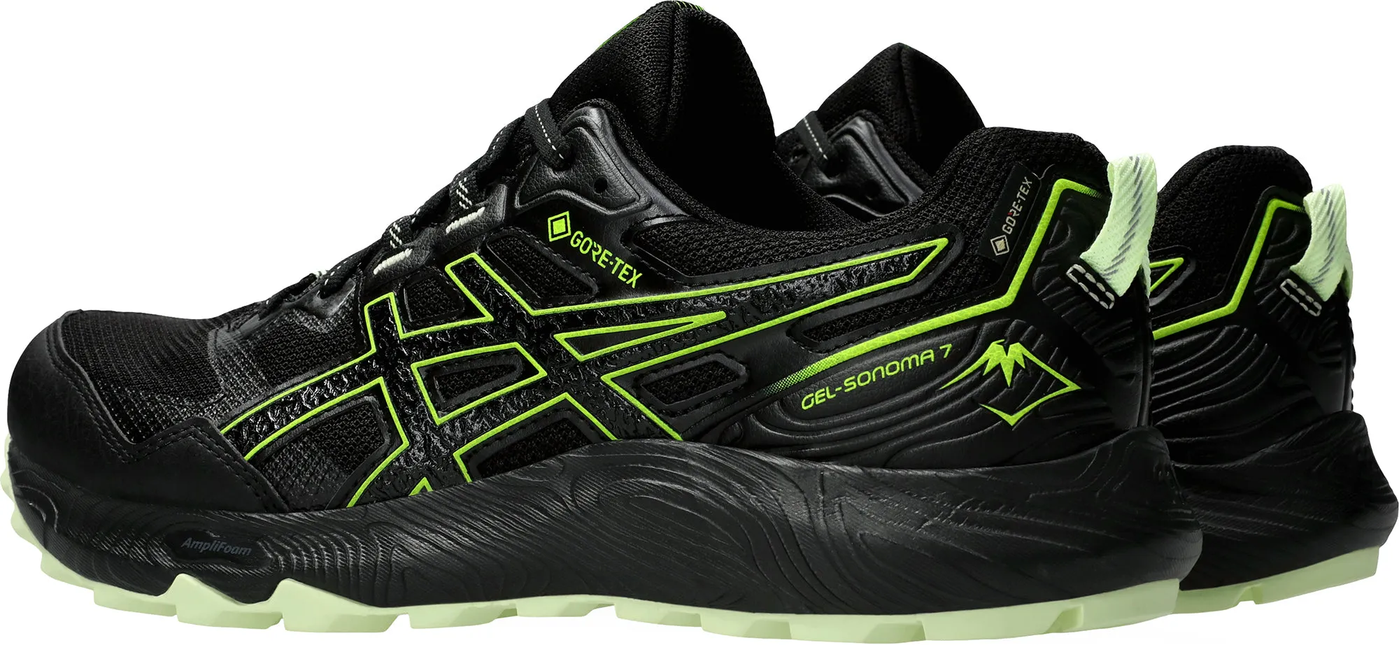 Flat Ground Power Moves Asics Gel Sonoma 7 GORE-TEX Mens Trail Running Shoes - Black