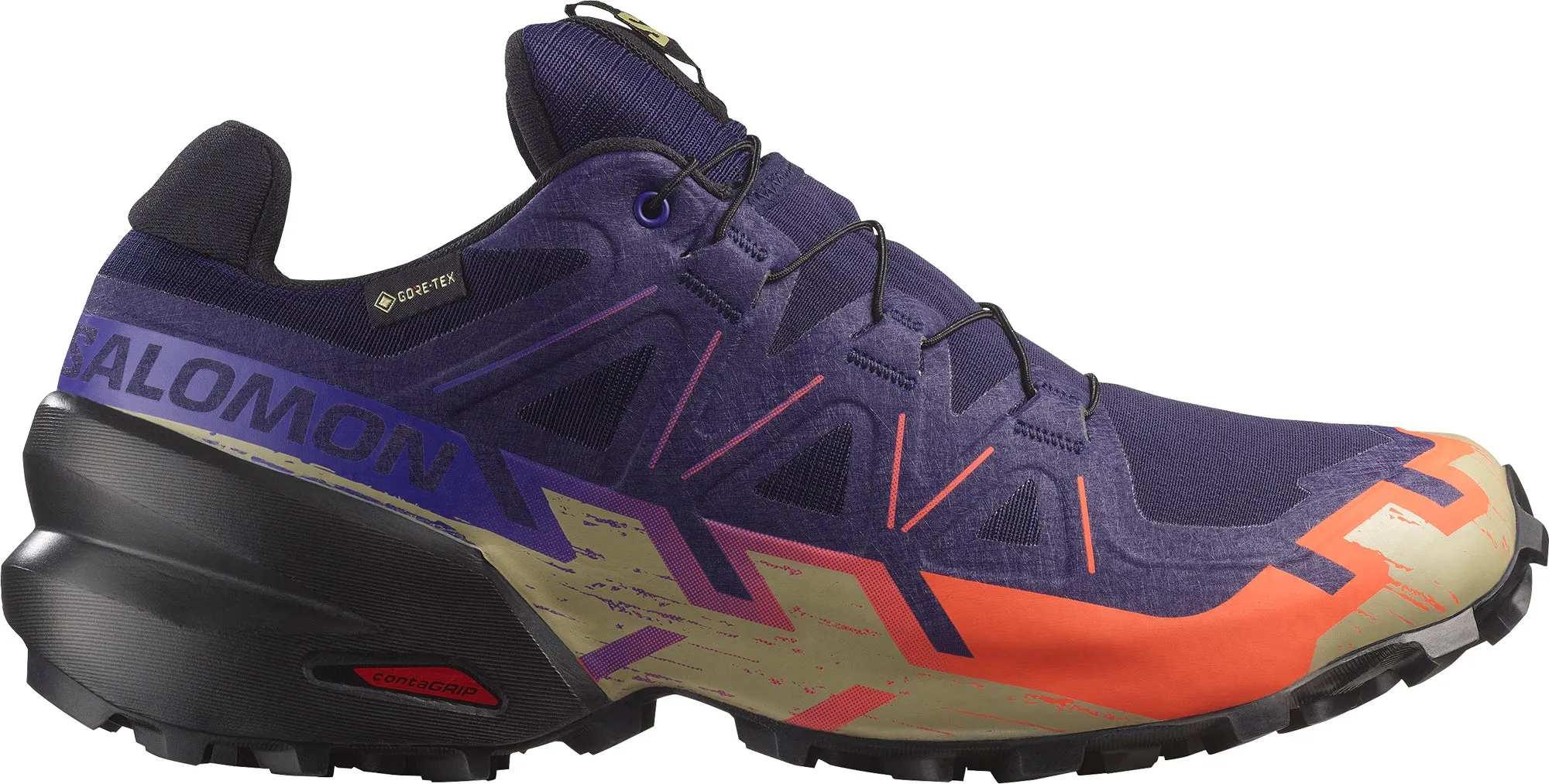 Salomon Speedcross 6 GORE-TEX Mens Trail Running Shoes - Blue Sweat Control Urban Training
