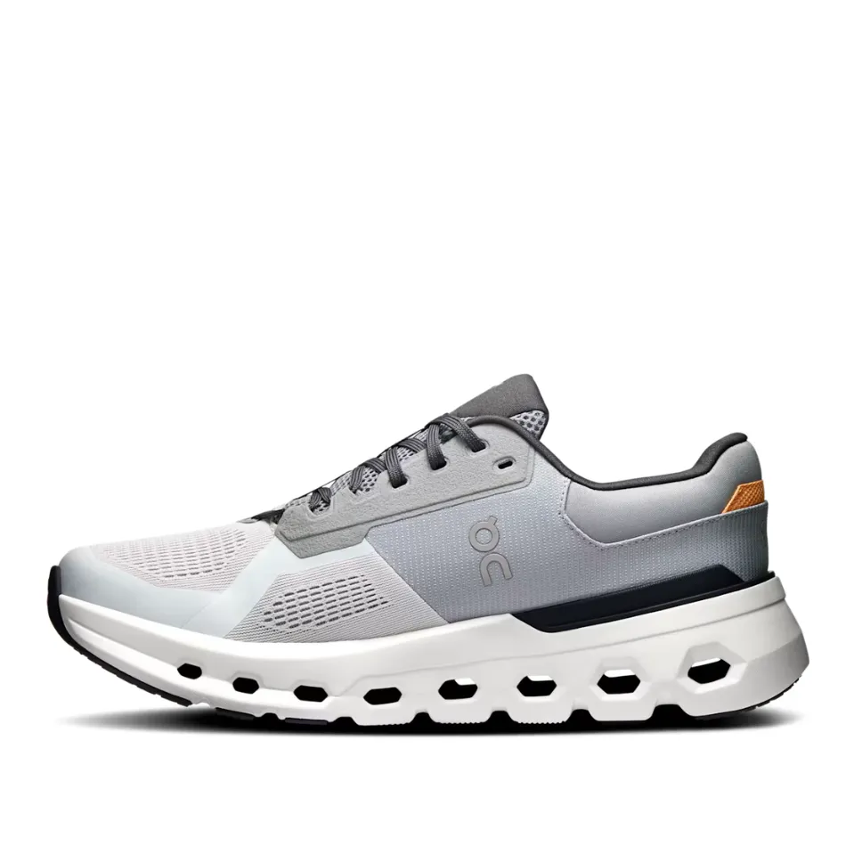 City running running for a way to stay fit On Men's Cloudrunner 2 Running Shoes in Wolf/Ivory SS25