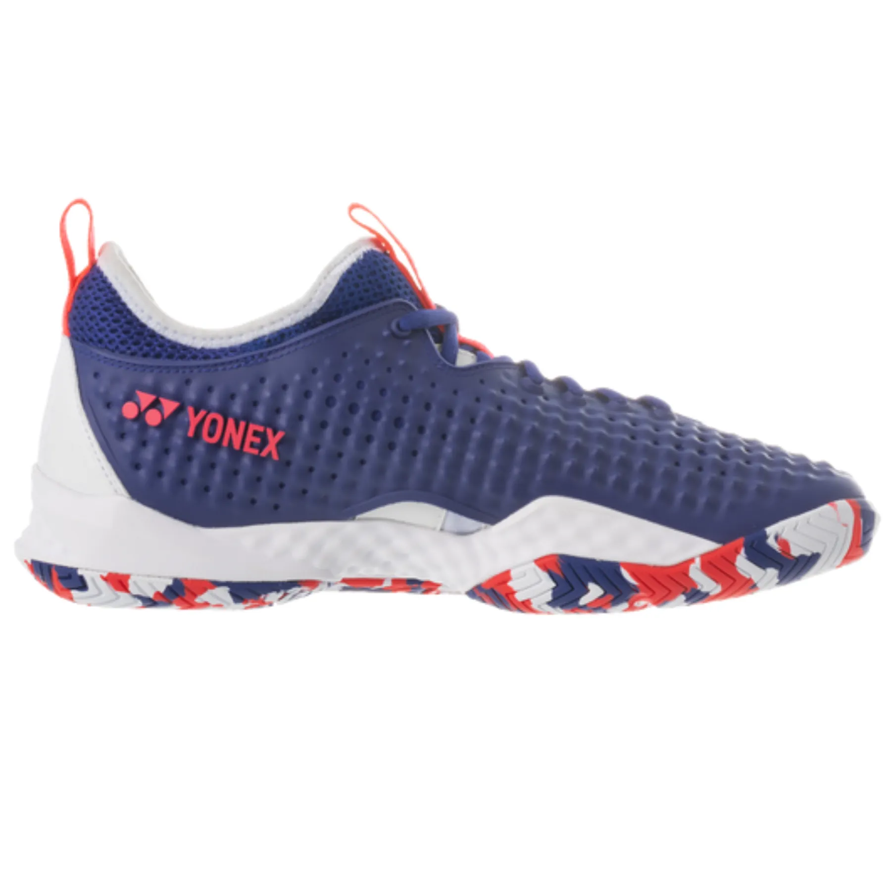 Flex support Workout Support Yonex  2022 Fusion Rev 4 Mens All Court Tennis Shoes - White/Royal Blue