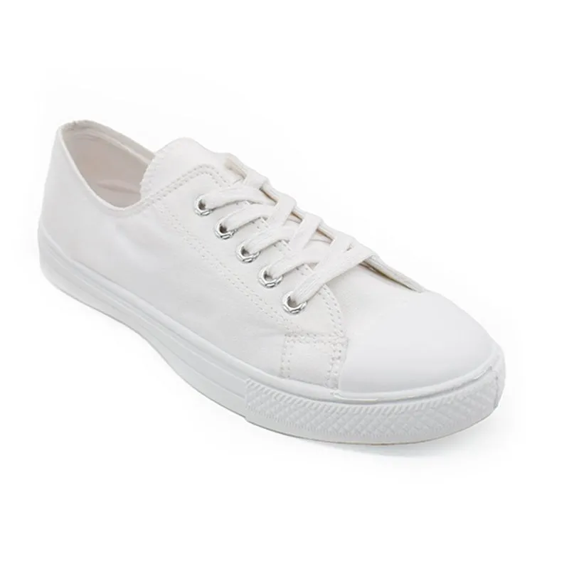 Amka Canvas Shoes - White Punch Step Flexible form