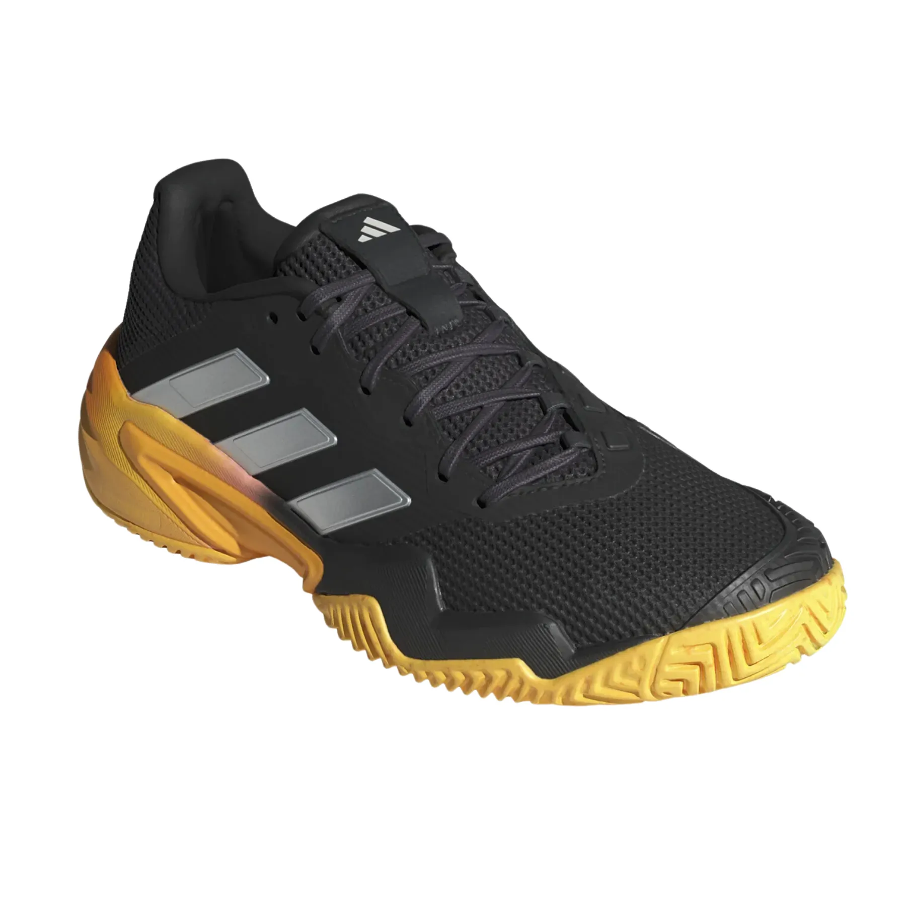 Minimal Look Quick lacing Adidas Barricade 13 Men Tennis Shoes - Aurora Black/Zero Metalic/Spark