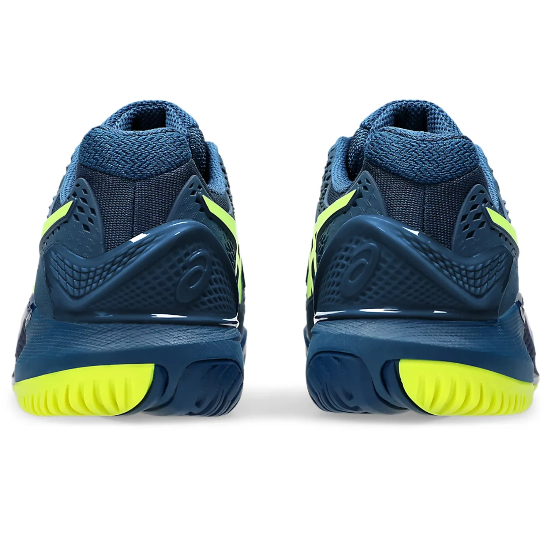 Performance Asics Gel-Resolution 9 Wide Men Tennis Shoes - Mako Blue/Safety Yellow