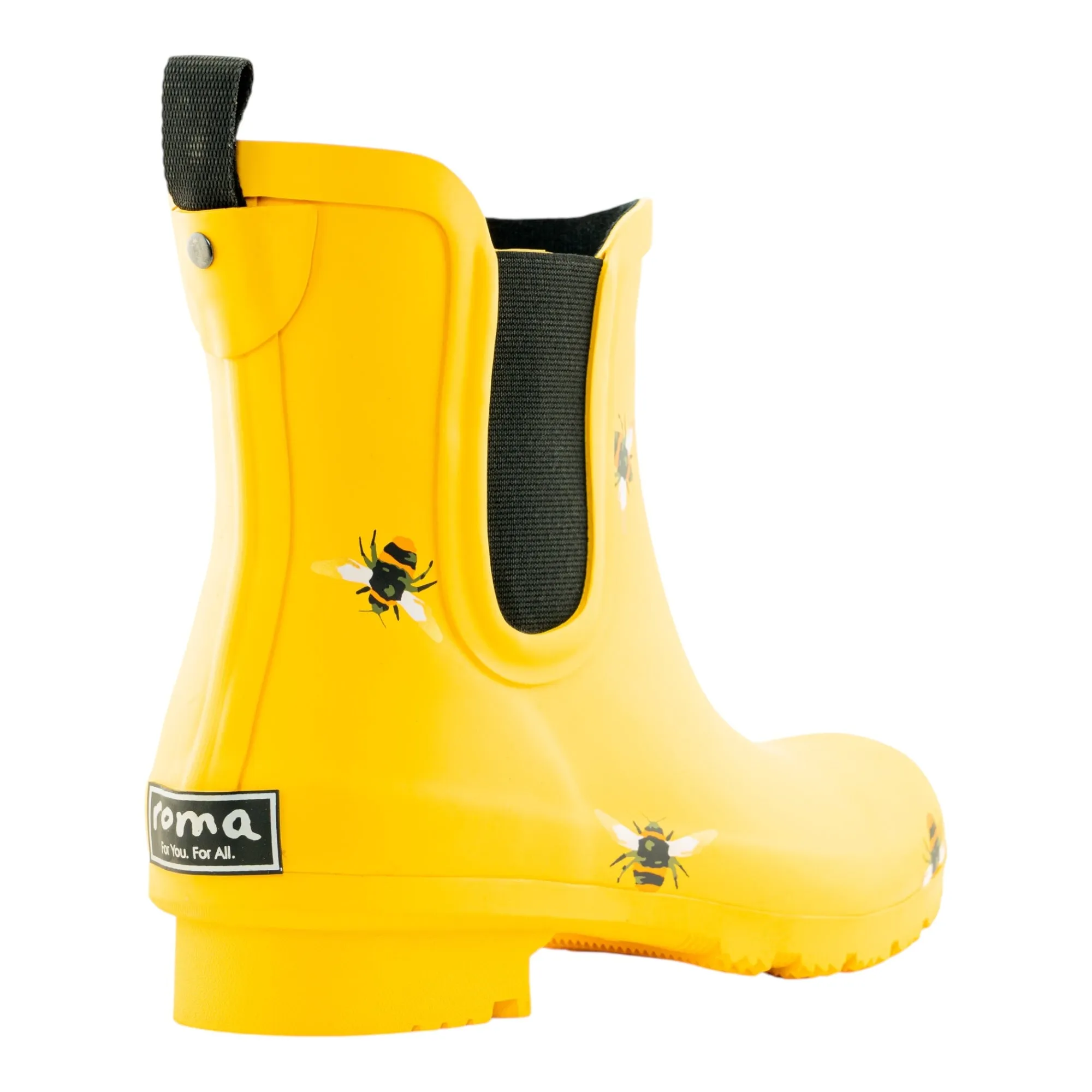 Chelsea Matte Yellow Bee Women??s Rain Boots Cold Weather Boots
