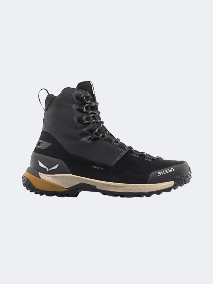 Rock Climbing Fit Salewa Puez Winter Mid Ptx Men Hiking Boots Black