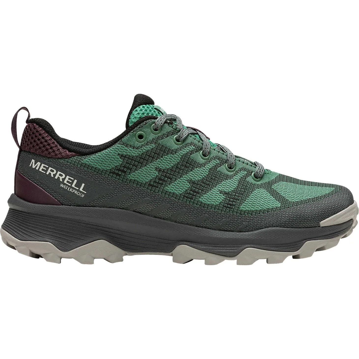 Merrell Speed Eco Waterproof Womens Walking Shoes - Green Speed Fit Weatherproof Fit