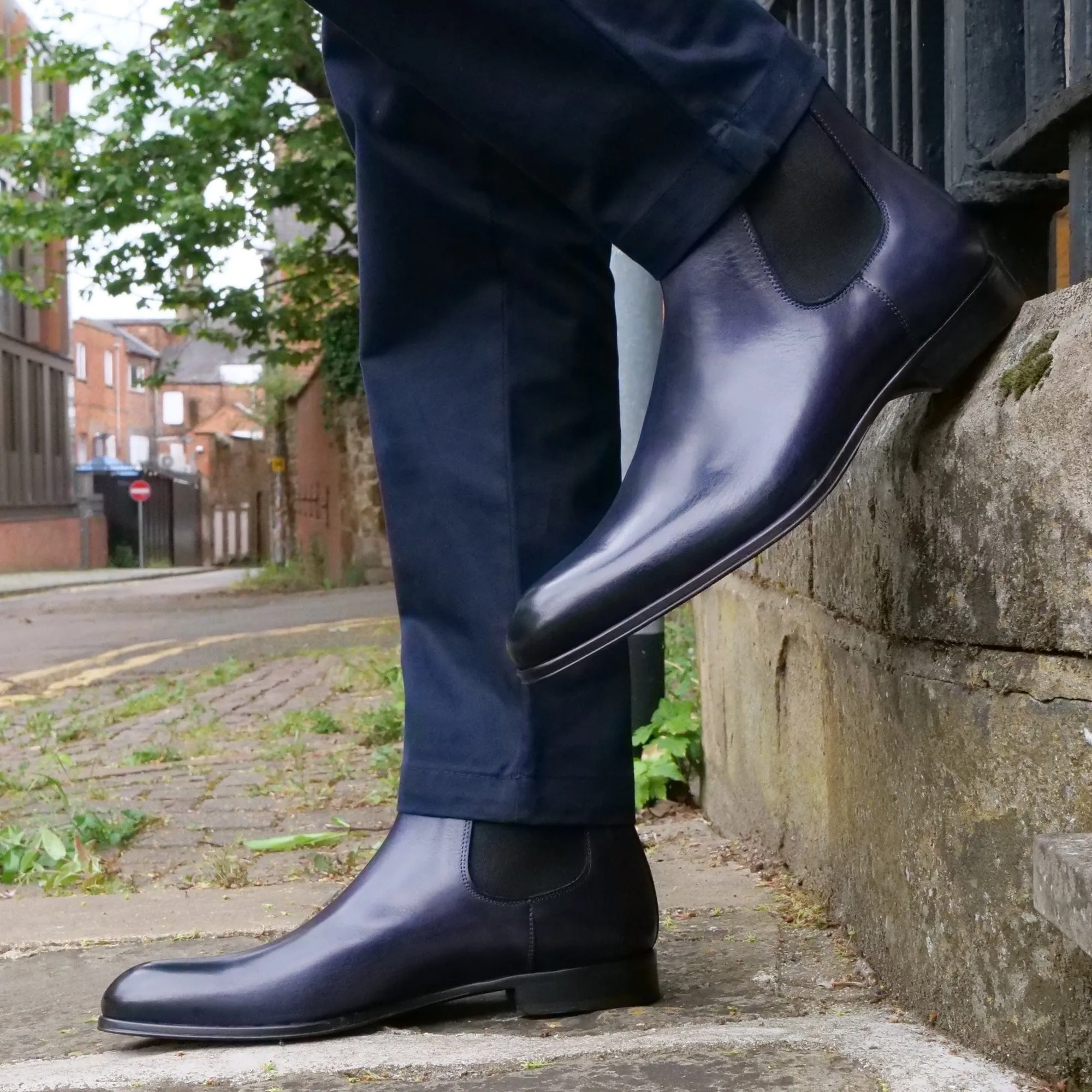 Functional Footwear Walking Comfort Milan Chelsea Boot Blue