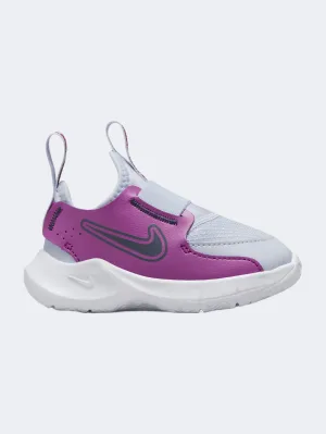 Nike Flex Infant Boys Running Shoes Grey/Fuchsia Angel Glow