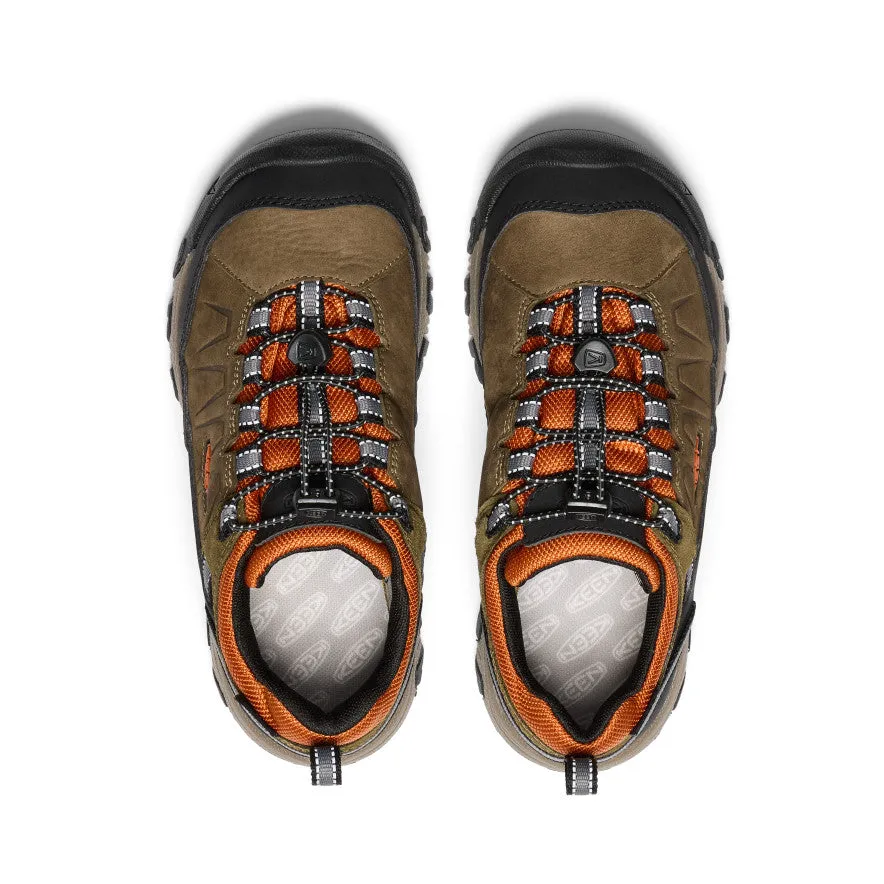 Big Kids' Targhee IV Waterproof Hiking Shoe  |  Dark Olive/Gold Flame Walk Support