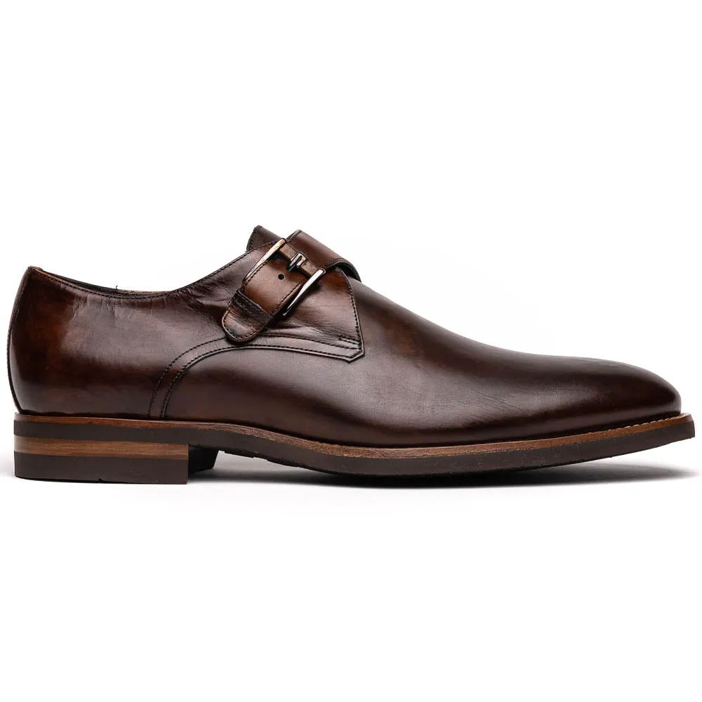 55-605-CST ROMAN Italian Calfskin Monkstrap Chestnut Refined Style